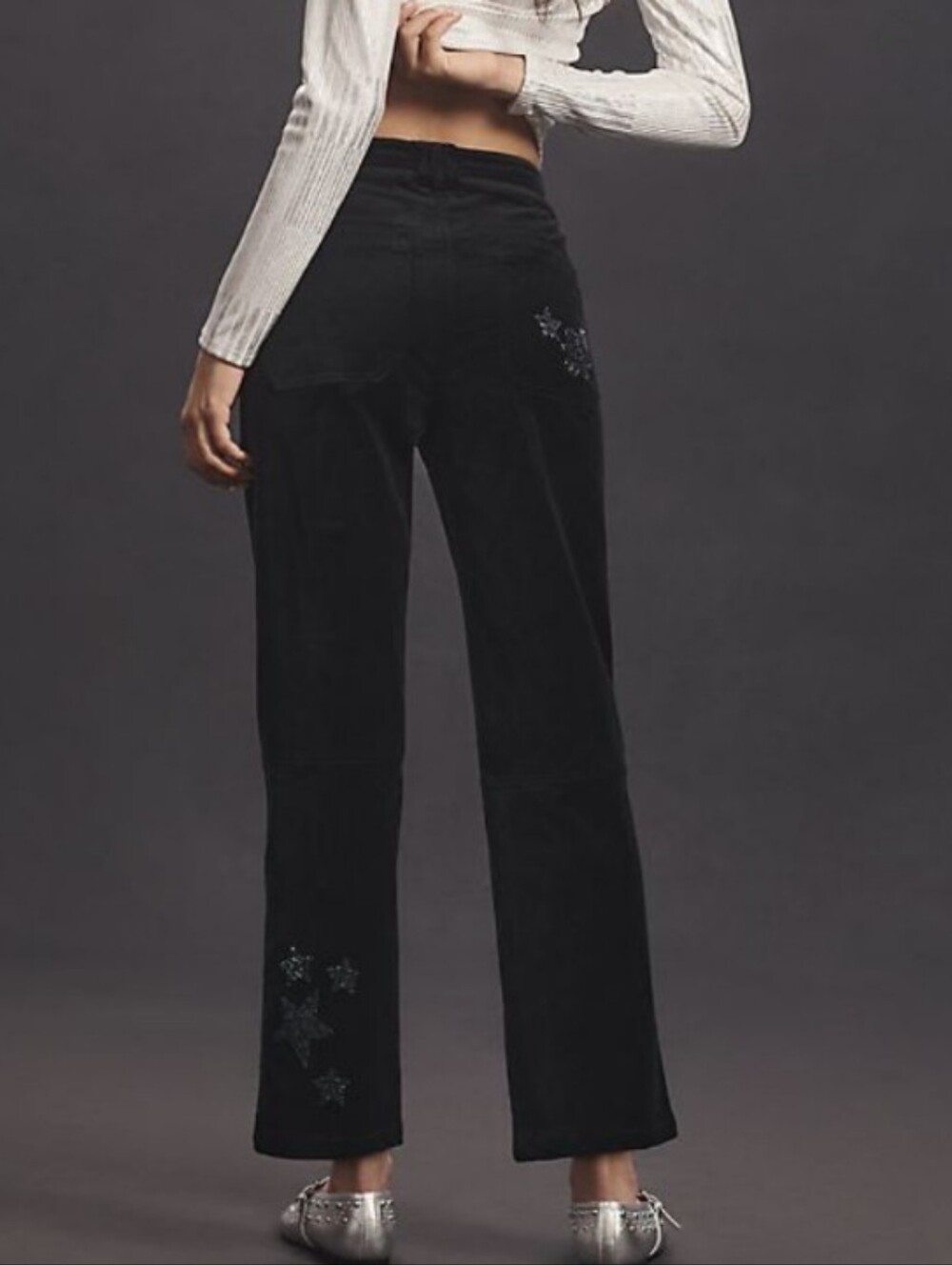 Pilcro The Wanderer Velvet Beaded Pants - Picture 2 of 12